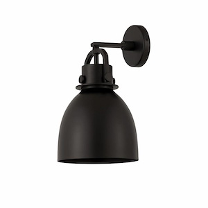 Newton Bell - 1 Light Wall Sconce with Metal Shade In Industrial Style-14.5 Inches Tall and 8 Inches Wide - 1423323