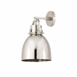 Newton Bell - 1 Light Wall Sconce with Metal Shade In Industrial Style-14.5 Inches Tall and 8 Inches Wide - 1423321