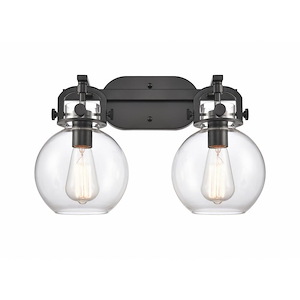 Newton Sphere - 2 Light Bath Vanity In Industrial Style-11.63 Inches Tall and 17 Inches Wide - 1297567