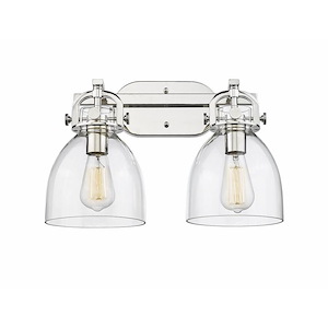 Newton Bell - 2 Light Bath Vanity In Industrial Style-11.88 Inches Tall and 17 Inches Wide - 1291872