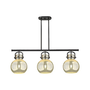 Newton Sphere - 3 Light Stem Hung Arched Island-16.38 Inch Tall and 41.5 Inch Wide - 1373900