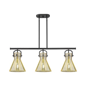 Newton Cone - 3 Light Stem Hung Arched Island-16.38 Inch Tall and 41.5 Inch Wide - 1373880