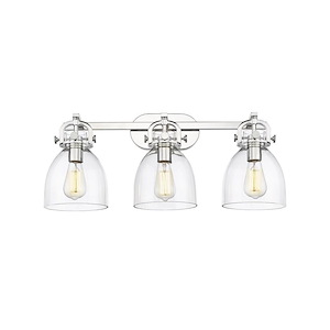 Newton Bell - 3 Light Bath Vanity In Industrial Style-11.88 Inches Tall and 27 Inches Wide - 1291957