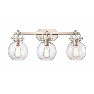 Newton Sphere - 3 Light Bath Vanity In Industrial Style-11.63 Inches Tall and 27 Inches Wide - 1297641