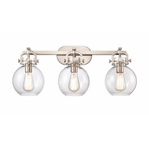 Newton Sphere - 3 Light Bath Vanity In Industrial Style-11.63 Inches Tall and 27 Inches Wide - 1291897