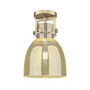 Newton Bell - 1 Light Flush Mount-12.5 Inch Tall and 8 Inch Wide - 1373902