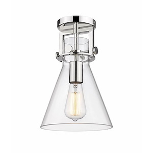 Newton Cone - 1 Light Flush Mount-12 Inch Tall and 8 Inch Wide - 1291976