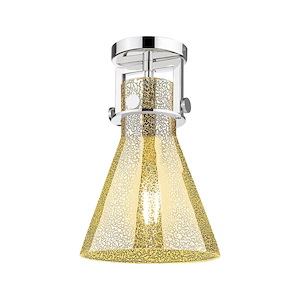 Newton Cone - 1 Light Flush Mount-12 Inch Tall and 8 Inch Wide - 1373888