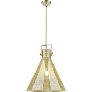 Newton Cone - 1 Light Stem Hung Pendant-20.38 Inch Tall and 16 Inch Wide - 1291963