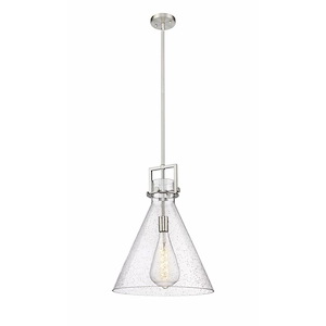 Newton Cone - 1 Light Stem Hung Pendant-20.38 Inch Tall and 16 Inch Wide - 1423345