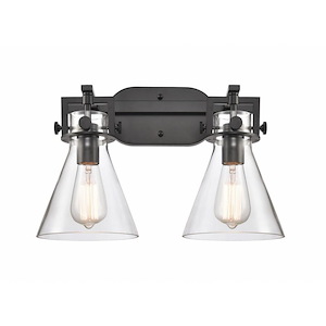 Newton Cone - 2 Light Bath Vanity In Industrial Style-12 Inches Tall and 17 Inches Wide - 1291993