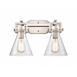 Newton Cone - 2 Light Bath Vanity In Industrial Style-11.88 Inches Tall and 17 Inches Wide - 1297598