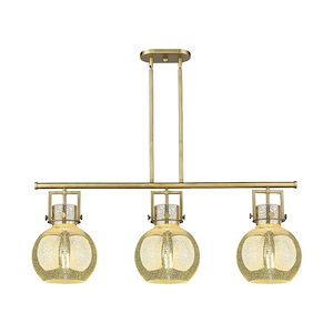 Newton Sphere - 3 Light Stem Hung Island-16.38 Inch Tall and 41.5 Inch Wide - 1373875
