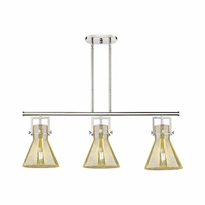 Newton Cone - 3 Light Stem Hung Island-16.38 Inch Tall and 41.5 Inch Wide - 1375743