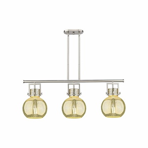 Newton Sphere - 3 Light Stem Hung Island-16.38 Inch Tall and 41.5 Inch Wide - 1375744