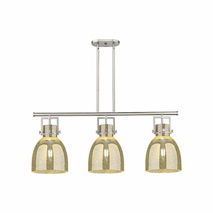 Newton Bell - 3 Light Stem Hung Island-16.38 Inch Tall and 41.5 Inch Wide - 1375745