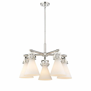 Newton Cone - 5 Light Chandelier In Industrial Style-15.88 Inches Tall and 26 Inches Wide - 1297599