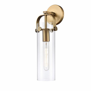 Pilaster - 1 Light Glass Wall Sconce-17 Inch Tall and 4.5 Inch Wide - 1423780