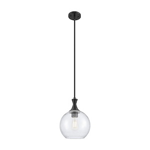 Astor - 1 Light Stem Hung Mini Pendant-13.75 Inch Tall and 10 Inch Wide - 1373877