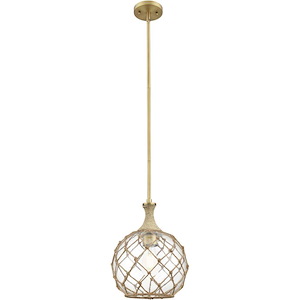 Astor - 1 Light Rope Mini Pendant-13.75 Inch Tall and 10 Inch Wide - 1428348
