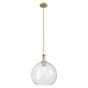 Astor - 1 Light Stem Hung Rope Pendant-14 Inch Wide and 18.38 Inch Tall - 1372604