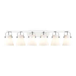 Pilaster II Cone - 6 Light Bath Vanity-10.13 Inch Tall and 45.5 Inch Wide - 1291903