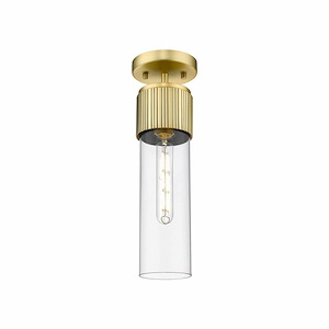 Bolivar - 1 Light Flush Mount In Industrial Style-15.25 Inches Tall and 4 Inches Wide - 1297575