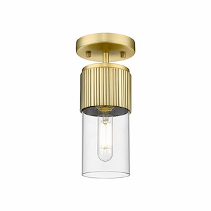 Bolivar - 1 Light Flush Mount In Industrial Style-8.75 Inches Tall and 4 Inches Wide - 1297576