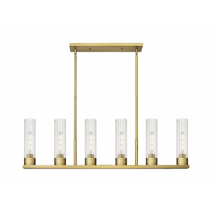 Empire - 6 Light Stem Hung Linear Pendant In Modern Style-13.38 Inches Tall and 44.25 Inches Wide - 1291880