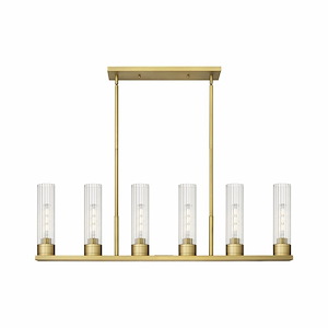 Empire - 6 Light Linear Pendant In Industrial Style-10.38 Inches Tall and 44.25 Inches Wide - 1297722