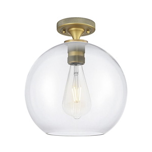 Crown Point - 1 Light Flush Mount-9.63 Inch Tall and 10 Inch Wide - 1373945