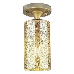 Crown Point - 1 Light Flush Mount In Industrial Style-9.63 Inches Tall and 4.5 Inches Wide - 1291988