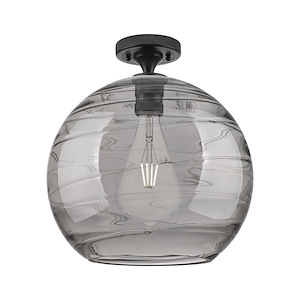 Crown Point - 1 Light Flush Mount-9.63 Inch Tall and 12 Inch Wide - 1373946