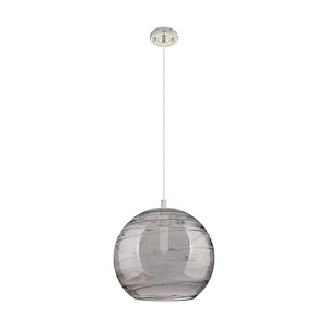 Crown Point - 1 Light Cord Hung Pendant-11.75 Inch Tall and 12 Inch Wide - 1373929