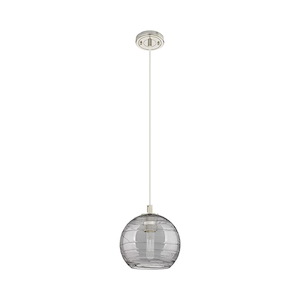 Crown Point - 1 Light Cord Hung Pendant-8 Inch Tall and 8 Inch Wide - 1373907