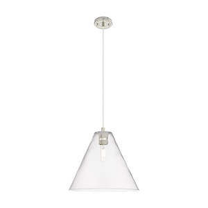 Crown Point - 1 Light Berkshire Cord Hung Pendant-11.25 Inch Tall and 12 Inch Wide - 1373908