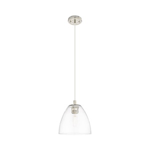Crown Point - 1 Light Cord Hung Pendant-11 Inch Tall and 9 Inch Wide - 1373952