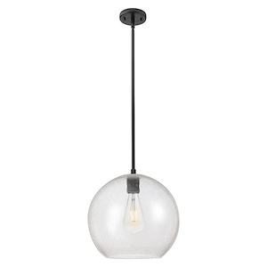 Crown Point - 1 Light Stem Hung Pendant-11.75 Inch Wide and 11.75 Inch Tall - 1372616