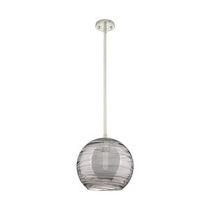 Crown Point - 1 Light Stem Hung Pendant-10 Inch Tall and 10 Inch Wide - 1373953