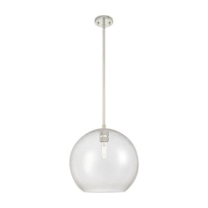 Crown Point - 1 Light Stem Hung Pendant-11.75 Inch Tall and 11.75 Inch Wide - 1373909