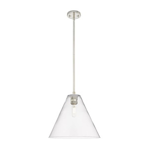 Crown Point - 1 Light Stem Hung Pendant-11.25 Inch Tall and 12 Inch Wide - 1373931