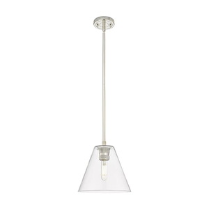 Crown Point - 1 Light Berkshire Stem Hung Pendant-8 Inch Tall and 8 Inch Wide - 1373932