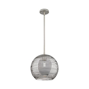 Crown Point - 1 Light Stem Hung Pendant-10 Inch Tall and 10 Inch Wide - 1373953
