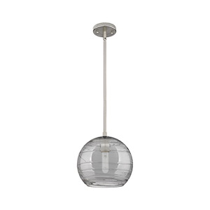 Crown Point - 1 Light Stem Hung Pendant-8 Inch Tall and 8 Inch Wide - 1373941