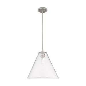 Crown Point - 1 Light Stem Hung Pendant-11.25 Inch Tall and 12 Inch Wide - 1373931