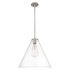 Crown Point - 1 Light Stem Hung Pendant-16 Inch Wide and 15.25 Inch Tall - 1372615