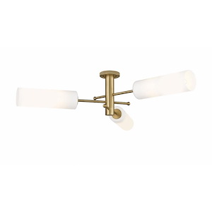 Crown Point - 3 Light Flush Mount In Industrial Style-10.13 Inches Tall and 39.25 Inches Wide - 1291973