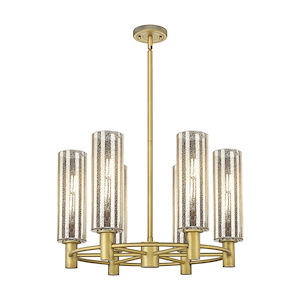 Crown Point - 6 Light Stem Hung Chandelier-15.25 Inch Tall and 24 Inch Wide - 1374009