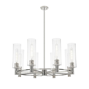 Crown Point - 8 Light Stem Hung Chandelier-15.25 Inch Tall and 32 Inch Wide - 1373933