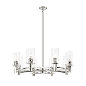 Crown Point - 8 Light Stem Hung Chandelier-10.38 Inch Tall and 32 Inch Wide - 1373915